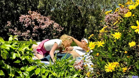 Kenzie Reeves teases step-brother in outdoor picnic scene