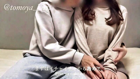 Tomoya699 couple passionately making out in cozy sweatshirts embrace