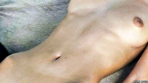 Anna nude sensual massage body tease, slim Asian beauty