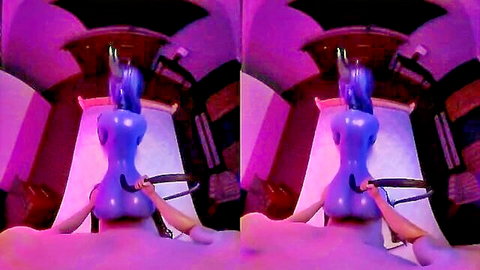 VR succubus purple big ass anal dildo penetration
