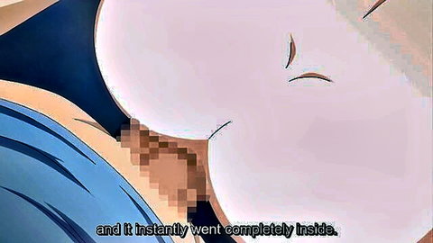 Hentai girl's huge pale ass spread wide as censored cock instantly plunges completely inside her tight hole