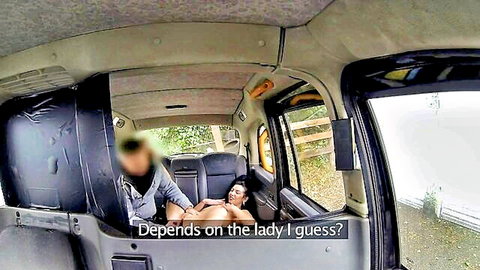Gina Jameson creampied by taxi driver in explicit backseat encounter