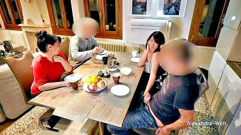 Alexandra Wett and friends in strange perverted group dinner scene