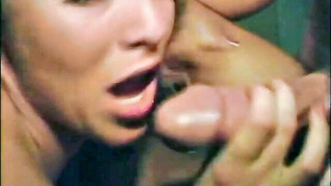 Alisha Klass giving close-up blowjob to hard cock