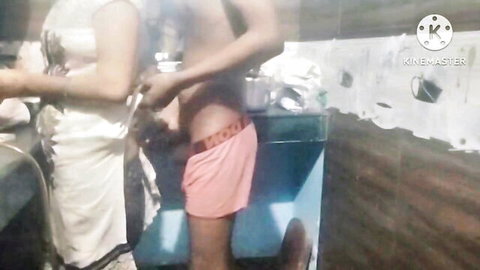 Amateur Indian neighbor's daughter fucked in kitchen from behind