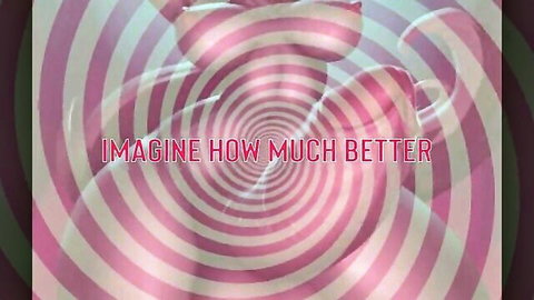 Brainwash futanari furry femdom hypno JOI thumbnail with pink spirals