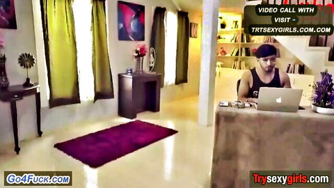Luscious Indian babe in erotic video call pose