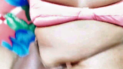 Telugu couple in intimate sex scene with dirty talk, curvy woman in pink lingerie