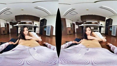 Asian bimbo in white lingerie exposed for intense missionary sex