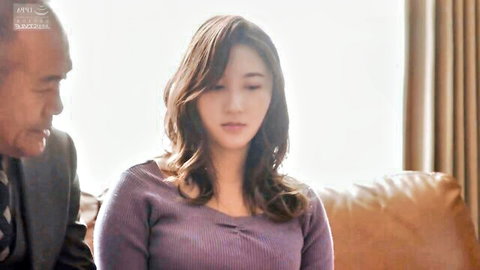Mina Kitano in tense office chat with older man, teasing threesome buildup
