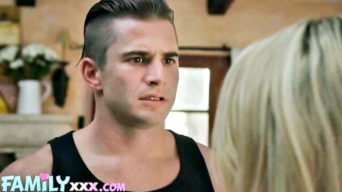 Isabelle Deltore turns to stepson Nathan Bronson in teasing kitchen scene