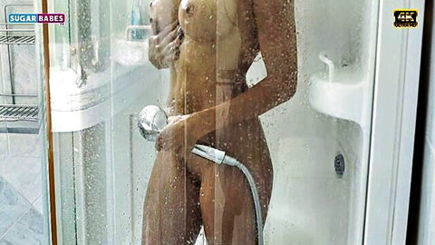 Diana Gabrovska nude in steamy solo shower scene