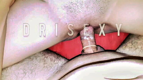 Dri Sexy close-up vaginal penetration with visible pubic hair in amateur video