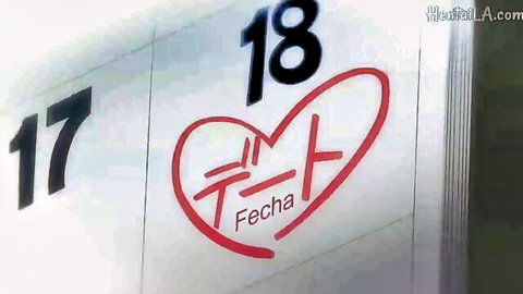 Anime bimbo calendar with heart logo from hentai video thumbnail