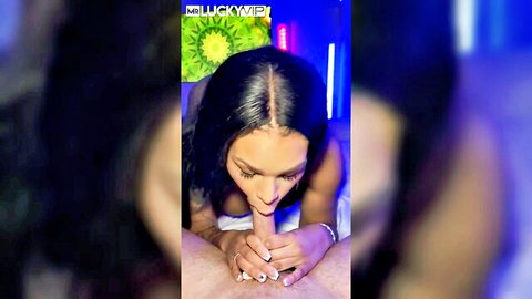 Busty ebony Halle Hayes delivers sensual titjob close-up