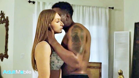 Skylar Snow and Isiah Maxwell intimate embrace in lacy lingerie