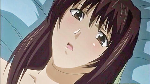 Ahegao anime girl with flushed cheeks, crossed eyes and tongue out seductively