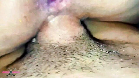 Egyptian Sarah's close-up hairy pussy in cuckold AC repairman scene