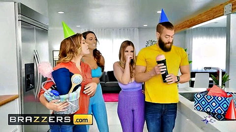 Codi Vore & Nolina Nyx in steamy Brazzers threesome birthday surprise