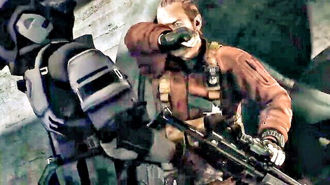 3D CGI tactical soldiers in combat gear aiming rifles in dark industrial corridor