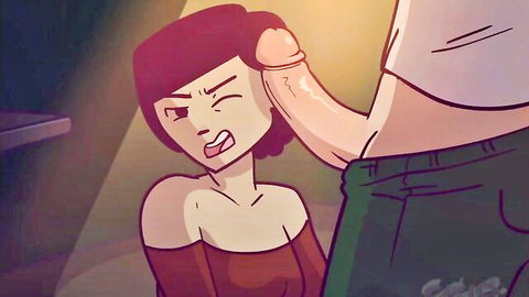 Angry redhead short hair forced by erect cock in Suitedfox animation