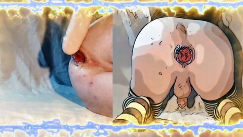biboytoy420 extreme anal dildo play with prolapsed rosebud