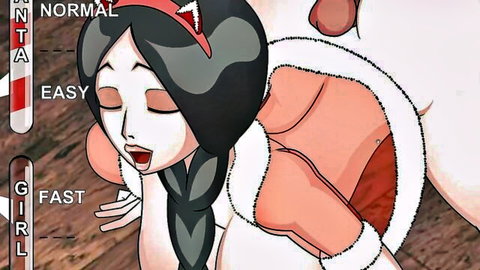 Anime Unohana in steamy Christmas oral sex with Santa, hentai bliss