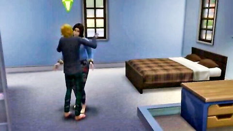 Sims 4 step-sister with big ass embraces step-bro in Wicked Whims makeup sex scene