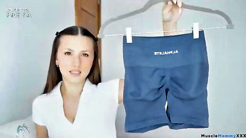 Freya tries on Alphalete BBL shorts in sexy fitness haul