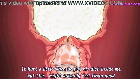Animated close-up of first-time couple vaginal penetration experience