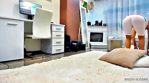 Jaylynxxxx74 bends over showing off her big ass in tight white panties