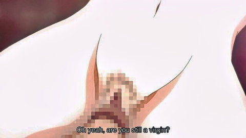 Pixelated anime virgin close-up from The Immorals 3, teasing innocence