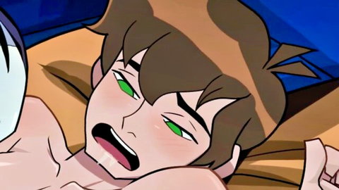 Animated Ben Tennyson moaning in NSFW parody sex scene with Rook