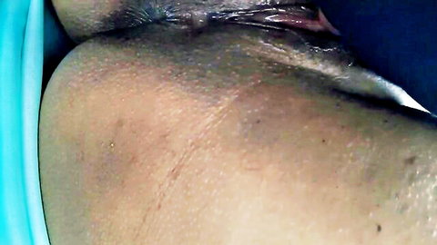 SinhalaAngel explicit close-up of wet pussy with pubic hair