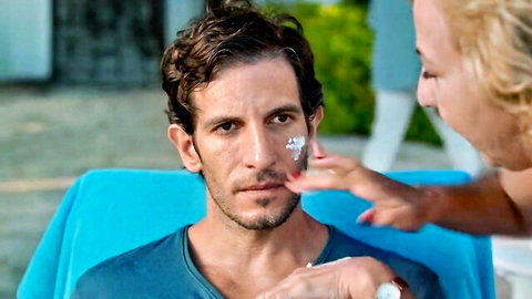 Carmen Machi, Justina Bustos topless celeb scene in Honeymoon With My Mother (2022)