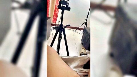 Amateur solo male masturbating alone in white underwear, POV setup