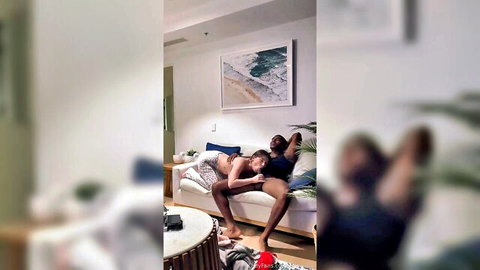 Jade Hutchison oral on Mike Williams in intimate couch scene