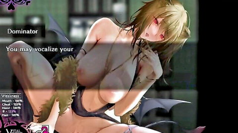 3D hentai girl with huge tits and spread pussy in JOI domination pose
