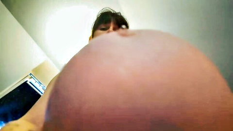 Sydney Harwin pregnant POV with huge belly and big tits close-up