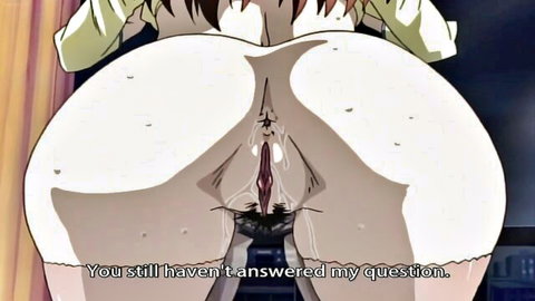 Anime hentai MILF boss explicit close-up pussy and ass penetration