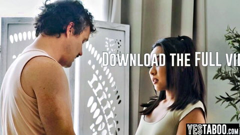 Petite Asian teen Kimmy Kimm close with sly stud in teasing bedroom chat