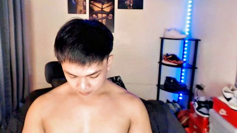 Princeadrianx shirtless Asian guy in gay rough anal sex video thumbnail