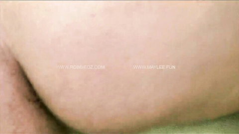 Close-up of amateur girl's pale hairy pussy and tight pink asshole spread wide open