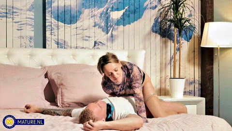Mature hairy Gerda Ice fucked hard by Martin Spell in passionate sex