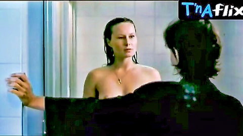 Julie Marboeuf nude breasts scene in shower with man, wet hair