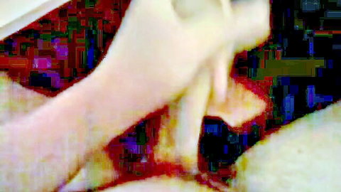 Amateur woman masturbating solo in front of computer screen