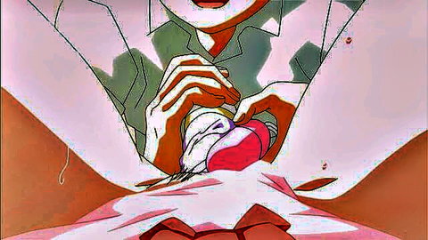Hentai anime girl masturbating with pink dildo insertion