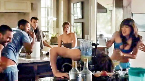 Grace Van Patten nude tits, Alicia Crowder hot, Catherine Missal sexy in Tell Me Lies kitchen group scene
