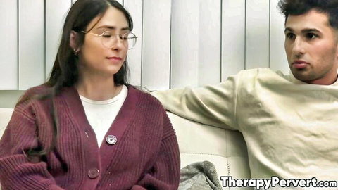 Kitty Valance and boyfriend in therapy session with MILF Athena Anderson