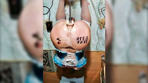 Selena's thick tattooed ass pounded by anal machine in HD solo scene